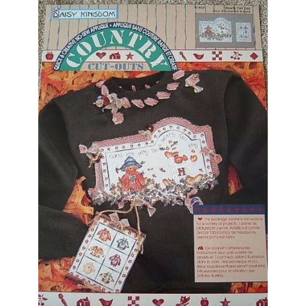 BEARLY FALL DAY - COUNTRY CUT-OUTS - NO-SEW APPLIQUE FROM DAISY KINGDOM #19531